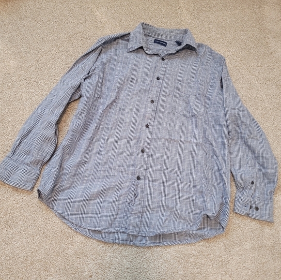 John Ashford Men's Blue Cotton Button Up Shirt Size Large - Picture 1 of 5